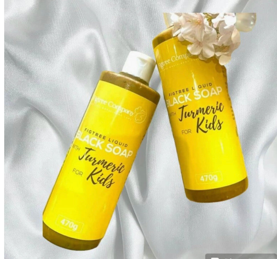 Figtree Liquid Black Soap with Tumeric for Kids