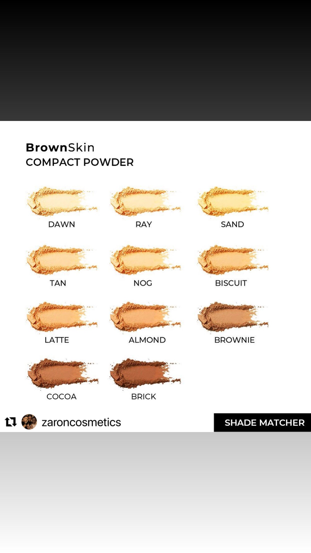 Zaron Brown Skin Compact Powder