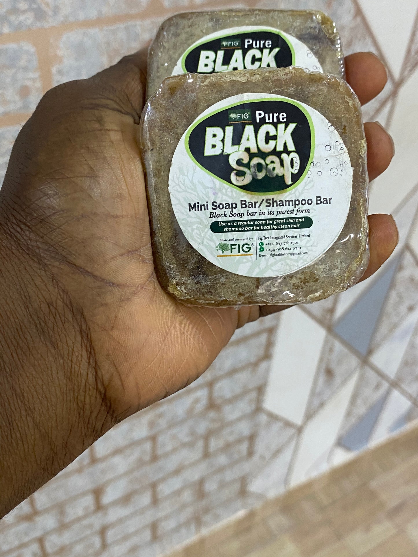 Fig Pure Black Mini Soap/Shampoo Bar